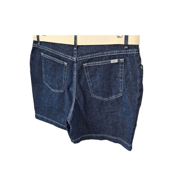 RYDERS BY LEE Plus Size Dark Blue Belted Jeans Shorts SIZE 18W - Picture 8 of 14